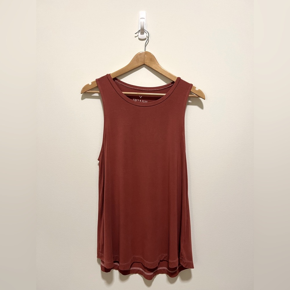American Eagle Outfitters Rust Soft and Sexy Tank Top